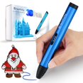 thumbnail image 1 of TEMOGU-Sunfuny 3D Pen, 3-Dimensional Printing Pen with OLED Screen 16.4ft＆PCL Filament Refills, Works with PLA/ABS/PCL, Stylo 3D Printer Pencil Drawing Craft Kit, Gift Halloween for Kids Adult (Blue,, 1 of 4