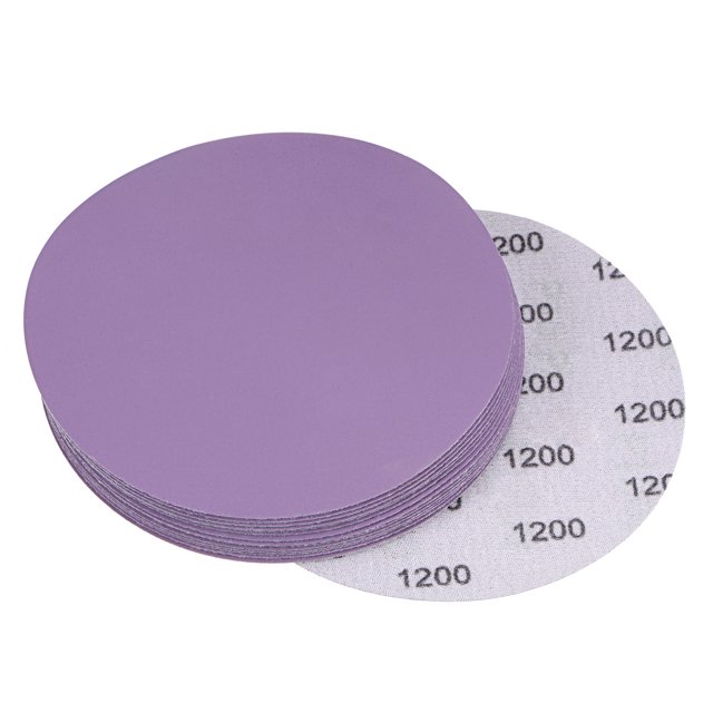 Unique Bargains 15 Pack 5-Inch Purple Sanding Discs 1200 Grits Hook & Loop Professional Aluminum Oxide Sandpaper