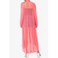 thumbnail image 2 of TheMogan Cardigan Long à Manches Longues en Maille pour Femmes Mi-Mollet Caftan Transparent, 2 of 6
