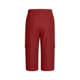 thumbnail image 4 of Pantalon Capri Femme Cargo Taille Élastique Court Plein Air Randonnée Pantalon Jambe Droite Camping Vêtements d'Entraînement Pantalon, 4 of 6