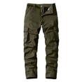 thumbnail image 1 of WEAIXIMIUNG Men's Pants Cargo Relaxed Fit Mens Fashion Solid Color Elastic Waist Overalls Pants, 1 of 8