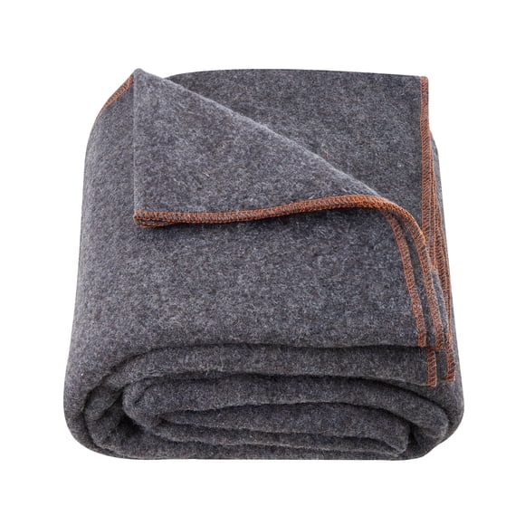KFFKFF Wool Camping Blanket, Large Warm Stadium Blanket, Waterproof & Windproof, Flame Retardant, Great for Outdoors, Picnics, Hiking, Sports Events