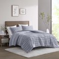thumbnail image 4 of Beautyrest Maddox 3 Piece Striped Seersucker Oversized Comforter Set, 4 of 9