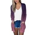 thumbnail image 2 of Jsaierl Fall Cardigans for Women Plus Size Open Front Cardigan Dressy Casual Long Sleeve Cardigan Sweaters Gradient Print Lightweight Kimono with Pockets, 2 of 4