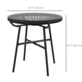 thumbnail image 3 of Outsunny Rattan Side Table w/ PE Rattan and Tempered Glass Top, Black, 3 of 10