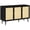 Black, variant on HOMCOM Boho Sideboard Buffet Cabinet with Decorative Rattan Doors, Natural