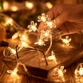 thumbnail image 4 of 1 Pack USB Port Flower Strings Lights, Floral Styling Shaped String Lights Total 9.84 Feet 20 LED Floral Styling String Lights For Outdoor, Home, Wedding, Patio, 4 of 7