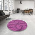 thumbnail image 4 of Ahgly Company Machine Washable Indoor Rectangle Transitional Medium Violet Red Pink Area Rugs, 4' x 6', 4 of 7