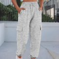 thumbnail image 1 of RXIRUCGD Pantalon Droit à Jambe Grand Décontracté Uni pour Femme, Coupe Ample, Style Workwear, Pantalon Long, Gris, Taille : M, 1 of 9