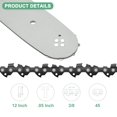thumbnail image 2 of Uxcell 12" Chainsaw Guide Bar 3/8 LP .050 Gauge Small Mount Replacement Accessories for Campers Hunters, 2 of 6