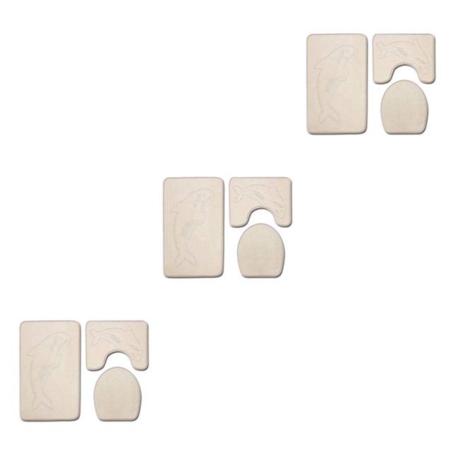 Transemion 3pcs/set Absorbent Bath Mat For Bathtub And Shower Easy To Clean Durable Comfortable Eco-friendly PJ210611-B001 3Set