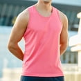 thumbnail image 2 of Mens Casual Tank Tops Racer Back Crewneck Sleeveless Shirt Lightweight Workout Tee Summer Muscle T-Shirts, 2 of 7