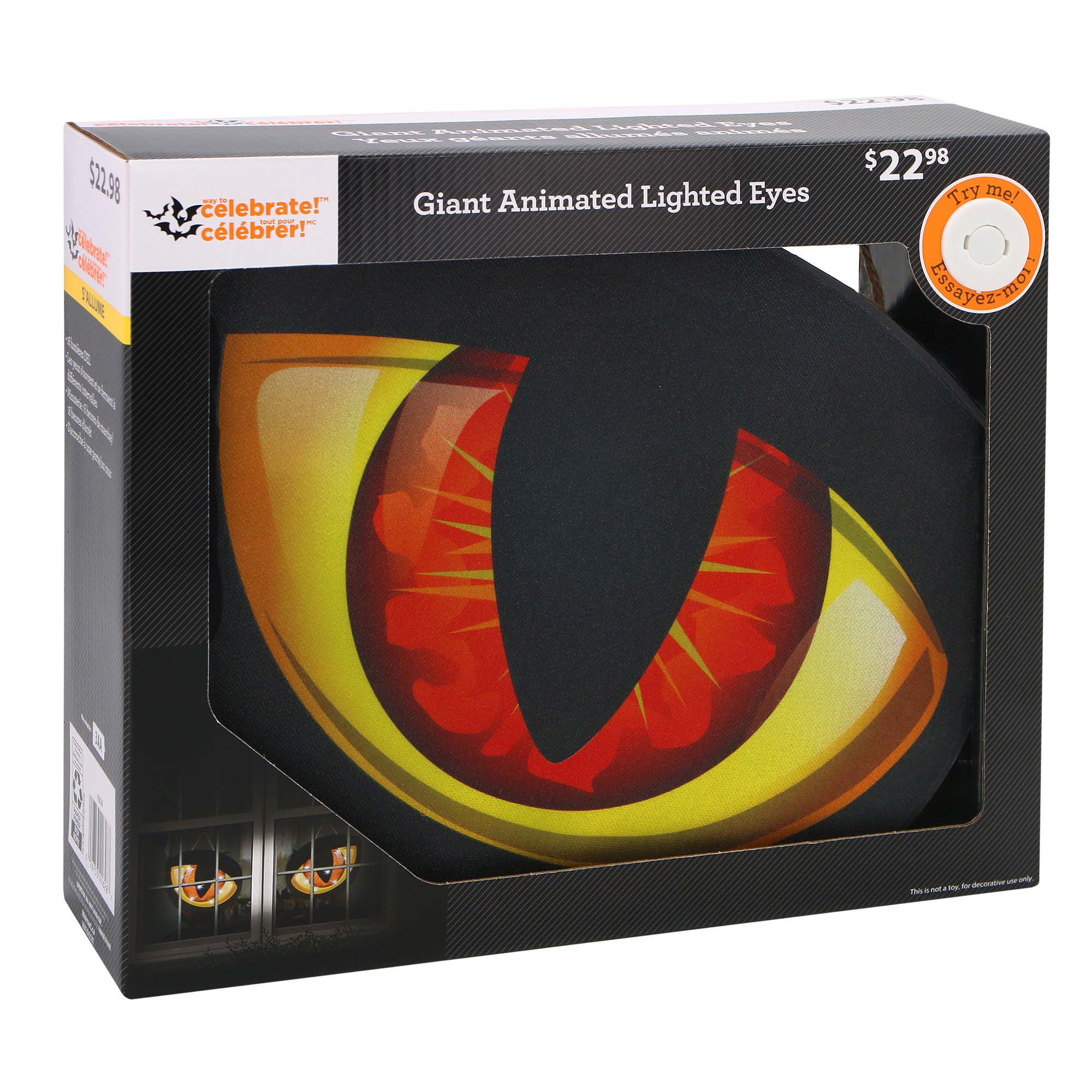 Way To Celebrate Giant Animate Lt black Eye