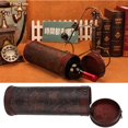 thumbnail image 3 of Cergrey Portable Vintage Round Wood Single Red Wine Storage Box With Handle Retro Gift, Single Red Wine Box, Wood Wine Box, 3 of 9