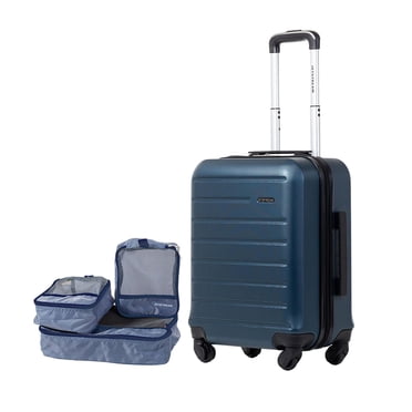 JetStream® 4-Piece Carry-On Hardside Luggage Set: 20 Inch Carry On Spinner Suitcase and 3 Packing Cubes