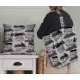 thumbnail image 5 of Soimoi Gray Poly Georgette Fabric Mountains & Text Print Fabric by the Yard 52 Inch Wide, 5 of 5