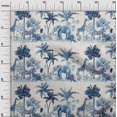thumbnail image 3 of oneOone Cotton Cambric Medium Blue Fabric Tropical Craft Projects Decor Fabric Printed By The Yard 42 Inch Wide, 3 of 4