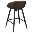 thumbnail image 3 of Bouclair Brown Faux Leather and Metal Bar Stool, 3 of 7