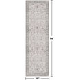 thumbnail image 2 of Hazo Haus Light Gray Washable 2'6"x8' Wide Hallway Runners, Kitchen Runner Rug, Non-Slip & Stain Resistant Long Floor Rug, Neutral Boho Floral Décor, 2 of 6