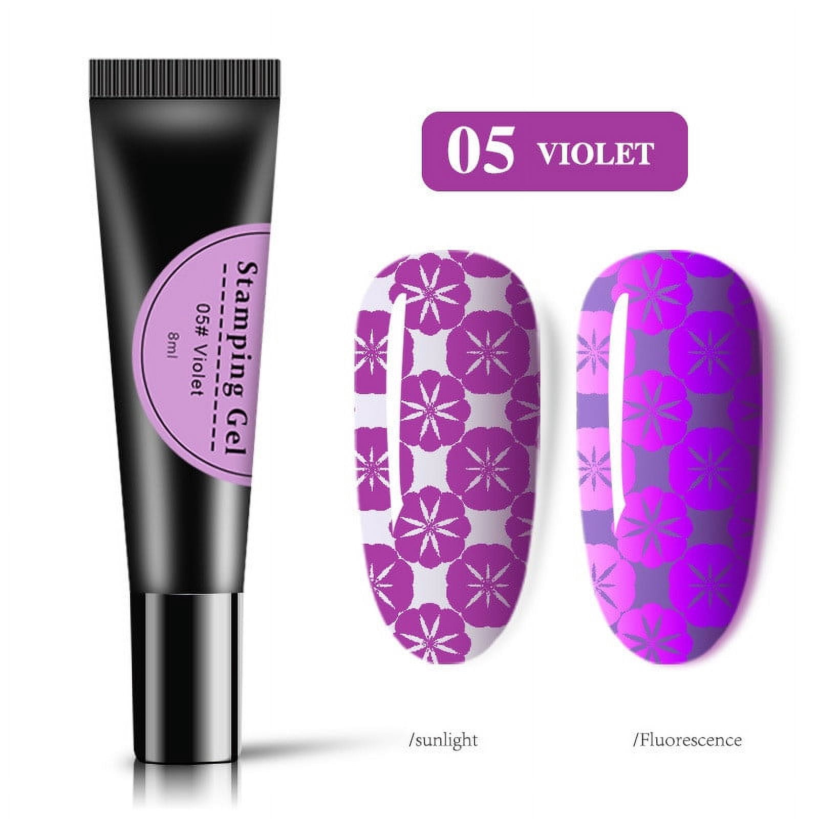EGNMCR Series Of Fluorescent Neon Luminous Gel Nail Polish for Glow in Dark 6 Colors Nail glue