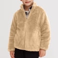 thumbnail image 2 of MeetoTime Girls Boys Zipper Up Jacket Warm Soft Fleece Outerwear Jacket with Pockets 3-8 Years, 2 of 3
