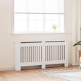 thumbnail image 1 of vidaXL Radiator Cover with Top Storage Shelf, Heater Cover, MDF, 67.7''x7.5''x32.1'', White, 1 of 2