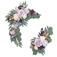thumbnail image 2 of mtvxesu Simulation Silk Flower Arch Decor with Clips for Wedding Party Decoration, 2 Pcs, 20X10 Inches and 13X7.8 Inches, 2 of 6