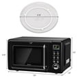 thumbnail image 2 of Costway 0.7Cu.ft Retro Countertop Microwave Oven 700W LED Display Glass Turntable Black, 2 of 10