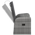 thumbnail image 3 of vidaXL 3 Piece Garden Dining Set with Cushions Grey, 3 of 5