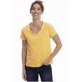 thumbnail image 1 of T-Shirts à Col en V pour Femmes (S, Jaune Doux), 1 of 2
