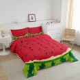 thumbnail image 3 of Erosebridal 3D Watermelon Comforter Sets Full Size, Tropical Fruit Comforters & Duvets, Fruit Print Decor, 3pcs, 3 of 7