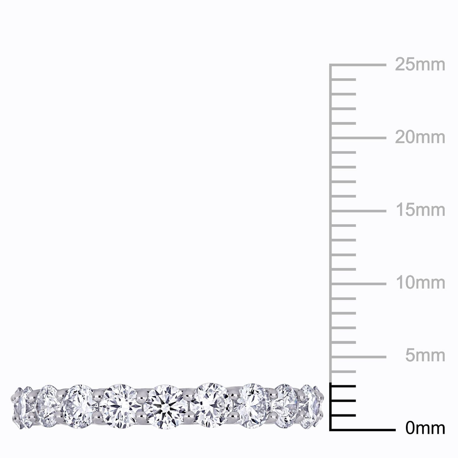 Miabella Lab-Grown Diamond 14K White Gold Anniversary Eternity Band