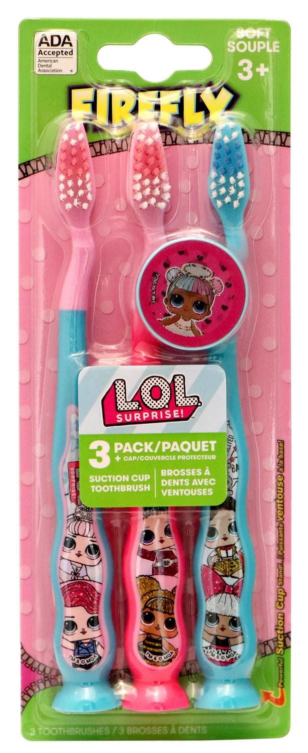 Brosse à dents à ventouse Firefly® pour enfants - LOL, Douce