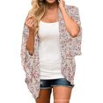 thumbnail image 1 of New Women's Floral Kimono Cardigans Casual Loose Open Front Cover Ups Tops, 1 of 6