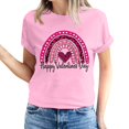 thumbnail image 2 of Meichang Hauts pour Femmes Chemise Tendance de la Saint-Valentin Hauts Mignons Imprimé Cœur Hauts de Vacances Manches Courtes Col Rond Décontracté Chandail Blouses, 2 of 5
