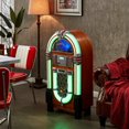 thumbnail image 1 of Arkrocket Taurus II Jukebox Lecteur de Disques Vinyles Bluetooth USB Lecteur SD CD Radio Rétro Plateau Tournant Classique Jukebox (Taurus II - Érable), 1 of 5