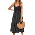 thumbnail image 4 of Julyccc Robe Maxi Boho Sans Manches pour Femmes, Robe d'Été de Plage à Boutons, 4 of 4