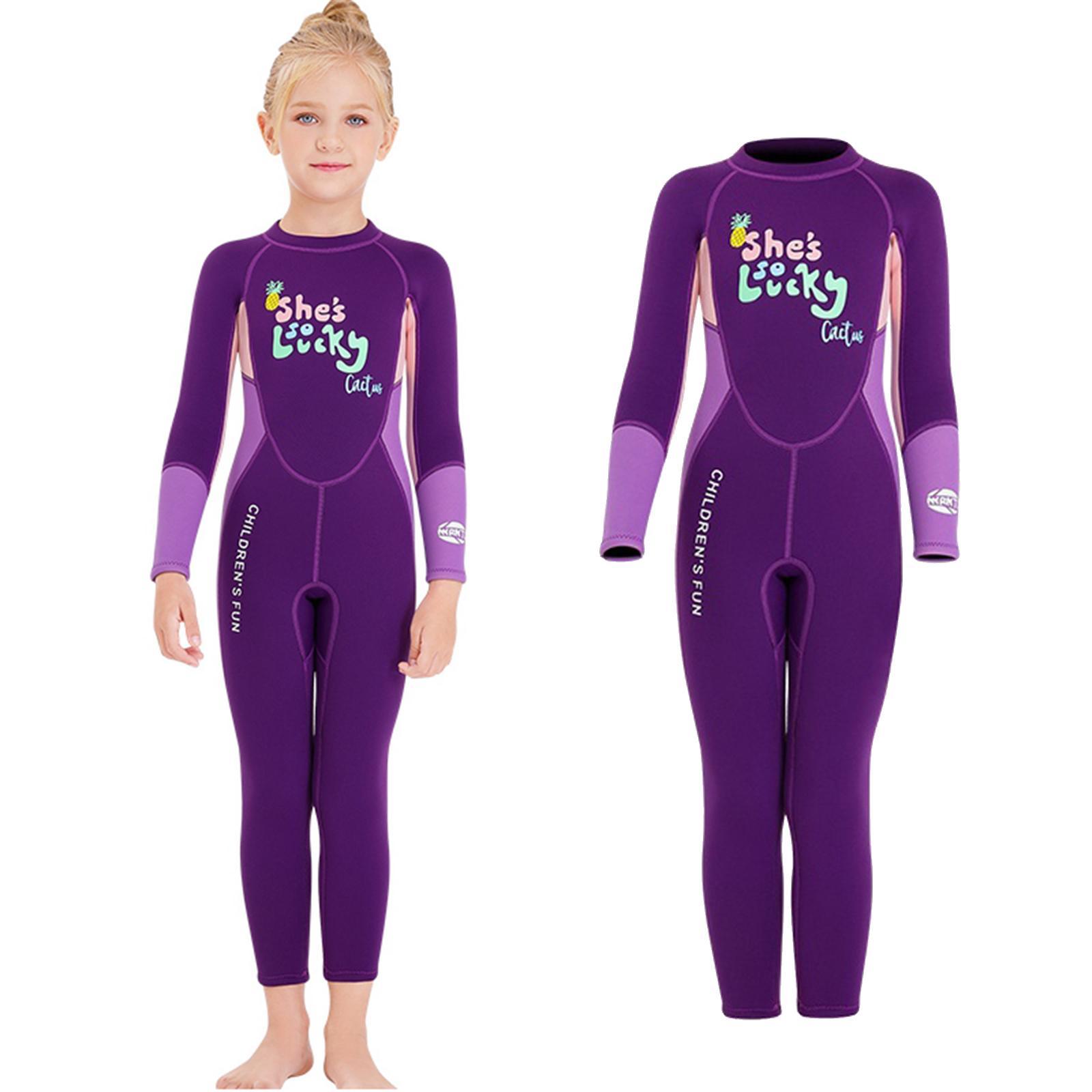 Wetsuit 5mm Neoprene Suit Children Scuba Diving Suits Full Length Wetsuits Swimsuit - XL