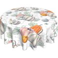thumbnail image 1 of Thanksgiving Fall Round Tablecloth 60 Inch, Autumn Harvest Pumpkin Tablecloths Stain Resistance Polyester Table Cloth for Holiday Parties Kitchen Dining Indoor Outdoor, 1 of 1