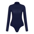 thumbnail image 4 of Combinaison en Velours Mode à Imprimé Simulé pour Femmes, Hauts à Col Roulé pour Femmes, Pantalon Long, Combinaison pour Femmes, Justaucorps à Manches, Combinaison, 4 of 6