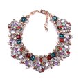 thumbnail image 1 of fastboy Collier Bavoir en Strass Style avec Strass Étincelants Alliage Premium et Strass Rouge Bleu, 1 of 6