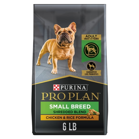 Purina Pro Plan Petites Races Mélange Effiloché Formule Poulet et Riz, Nourriture Sèche pour Chiens 2.72 kg