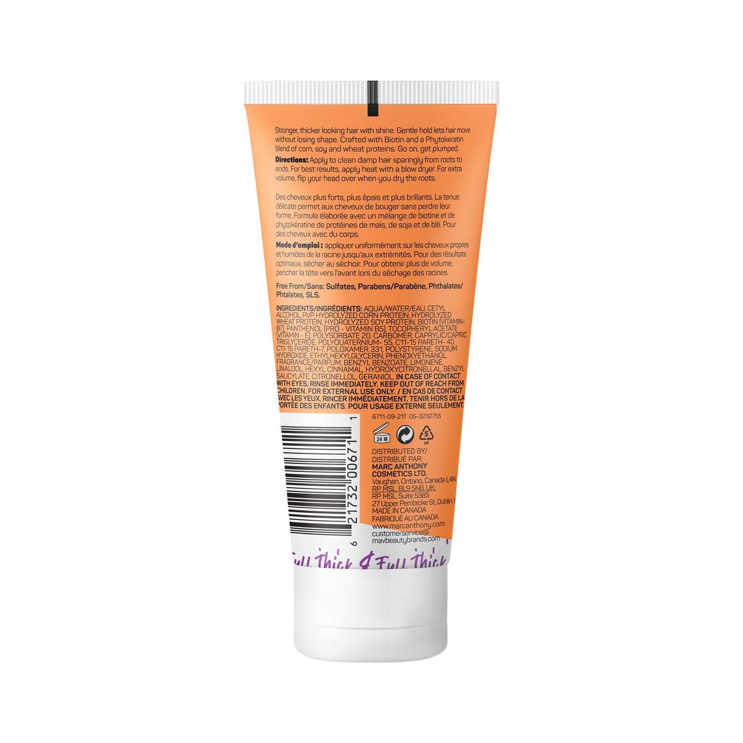 Marc Anthony Instantly Thick + Biotin Crème Coiffante Corps et Volume