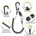 thumbnail image 2 of Tool Lanyard Bungee Cords with Carabiner Clips Strong Magnetic Net, 2 of 7