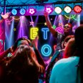 thumbnail image 4 of Neon Let's Glow Party Backdrop The Dark Backdrop Neon Backdrop Party, for Glow Party Decorations, 4 of 5