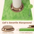thumbnail image 2 of Cat Scratching Post es Small Cat Tree Tower with Two Cat Hammock Double Cat Hammock with Cat Toy Wooden Interactive Cat Condo for Kitten and Adults Cat, 2 of 6