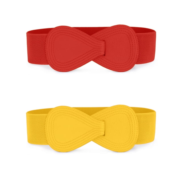 Unique Bargains Women's 8-shaped Elastic Waist Belt