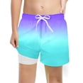 thumbnail image 1 of MIASHUI Pantalons Garçons Mode Décontractée Maillots de Bain Doublure de Compression Shorts Extensibles pour Jeu Actif et Natation, 1 of 3