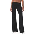 thumbnail image 1 of SUNSIOM Women's Spring Summer Baggy Pants Foldover Waist Solid Color Loose Wide Leg Pants, 1 of 4