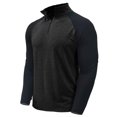 thumbnail image 2 of Yuyuzo Men Gym Tops Tees Workout Shirts 1/3 Zipper Neck Long Sleeve Solid Color Patchwork Pullover Golf Blouse, 2 of 6